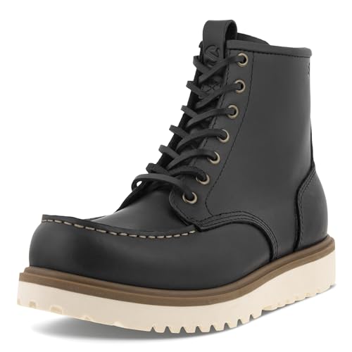 ECCO Men's Staker Moc Toe Tie Fashion Boot