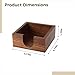 Black Walnut Wood Sticky Note Desk Holder Square Design Front Slot Rounded Corners 4 X 4 in/ 10.2 X 10.2 Cm Post It Notes Fit Office Workspace Student Organizer Anti-Slip Base