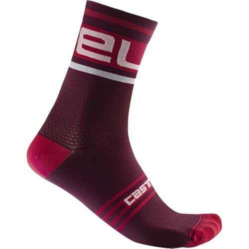 Amazon CASTELLI 4521028-421 PROLOGO 15 SOCK Men's Socks BORDEAUX/WHITE M #ad