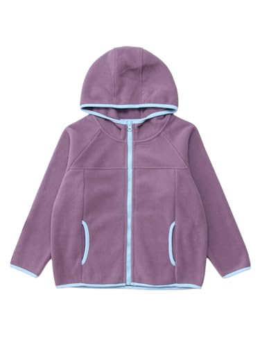 Boys Girls Hooded Fleece Jacket Coats Long Sleeve Zipper Outerwear with Pockets3