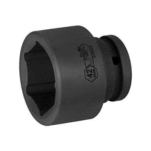Image of Jetech 3 /4 Inch Drive 42mm Standard Impact Socket, Metric, Chrome Molybdenum Alloy Steel (Cr-Mo), Heat Treated, 6-Point Design for Heavy-Duty Automotive & Industrial Use