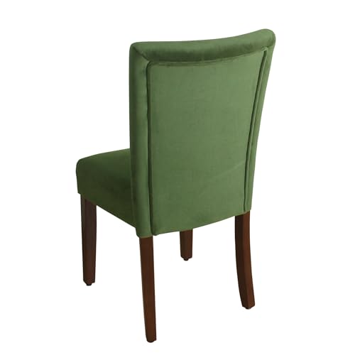 Image of HomePop Parsons Dining Chair - Dark Green Velvet (Set of 2)