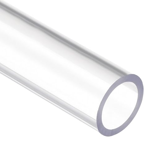 Image of uxcell Clear Rigid Tubing 12mm(1 /2 inch) ID x 16mm(5 /8 inch) OD x 1Ft(305mm) Length Round Plastic Polycarbonate Tube