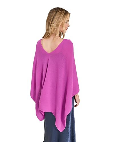 Image of CLAUDIA NICHOLE Womens 100% Cashmere Dress Topper - Cashmere Poncho Wrap