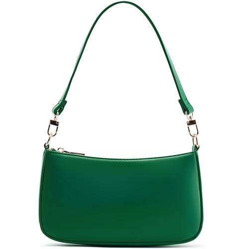 NIUEIMEE ZHOU Shoulder Bag for Women Retro Vegan Leather Classic Clutch Tote HandBags Purses with Zipper Closure