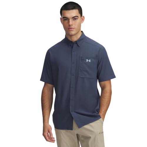 Under Armour Men's Drift Tide 2.0 Short-Sleeve T-Shirt, (045) Downpour Gray / / Harbor Blue, Medium
