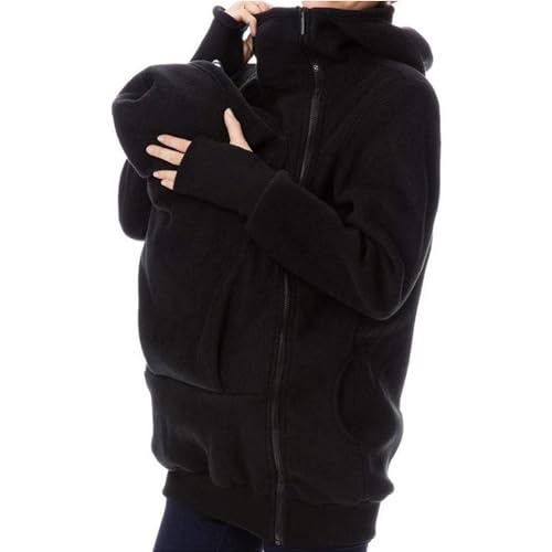 MZYZPPBD Felpe del Portare Cappuccio di maternità Traspirante Comodo Primavera E Autunno 2 in 1 Donna Felpe del Portare Neonato Bambino Canguro Porta Bebè Felpa con Cappuccio di maternità,A,3XL