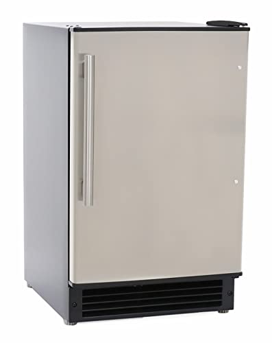 Maxx Ice MIMC15C, Countertop or Built-in Ice Maker, 15 lbs, in Stainless Steel