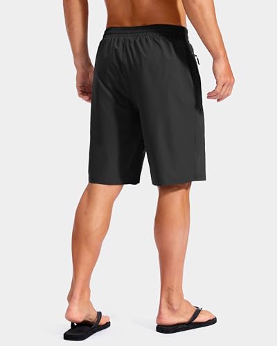 Image of G Gradual Mens Swim Trunks with Compression Liner 7 inch /9'' Quick Dry Board Shorts Swimsuit Bathing Suit for Men Zipper Pockets