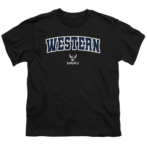 LOGOVISION Western Washington University Arch Logo Black Kids T Shirt (4) for Toddler Boys and Girls, Black