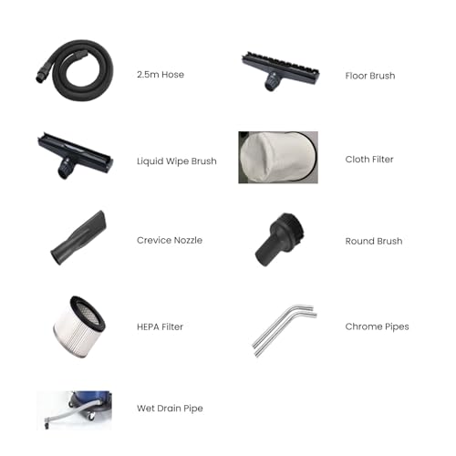 80L 3000W Industrial Wet And Dry Vacuum Cleaner | Longer 2.5M Hose | Commercial Vacuum With Attachments 2 80L 3000W Industrial Wet And Dry Vacuum Cleaner | Longer 2.5M Hose | Commercial Vacuum With Attachments - Image 2