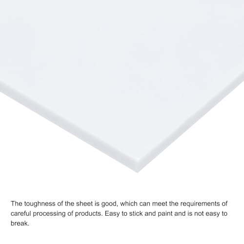 Image of MECCANIXITY White ABS Plastic Sheet 7 x 4 x 0.16 Inch for Building Model, DIY Crafts, Panel, Pack of 2 Pcs