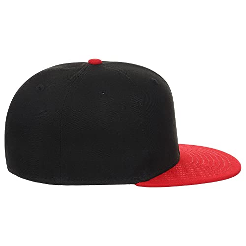 Image of Lids Blank Premium Full Court w /Colored Under Visor Fitted Cap