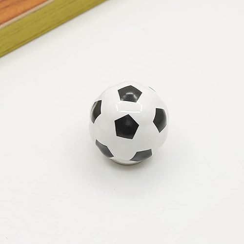 Miniatura 3 de Pomos de fútbol de cerámica pesada, paquete de 4 pomos de fútbol con temática de pelota deportiva para niños y bebés, decoración del hogar, pomos