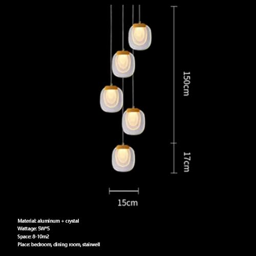 Lustre doré minimaliste en double vitrage de qualité supérieure - 5