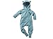 Bio Baby Overall Strickanzug mit Kapuze 100% Bio-Baumwolle (kbA) GOTS zertifiziert, Blau Melange, 62/68