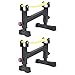 rockible 2 Pieces Deadlift Sling Racks Deadlift Platform Weight Training 5 Level Back Elevation Stand Multifunction Strength Training, Yellow Strap