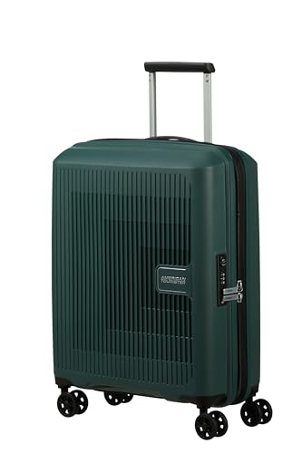 American Tourister Aerostep - Spinner S, Equipaje de Mano Ampliable, 55 cm, 36/40 L, Verde (Bosque...