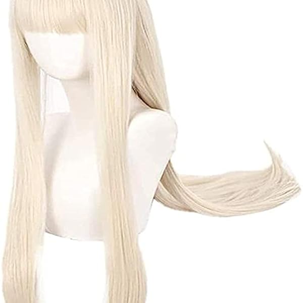 HTDYLHH Schöne Perücken, Yomoduki Runa Pruik voor KakeGurui Yellow Dames Rechtdurig Synthetisch Haar voor Kostuumfeest für den täglichen Gebrauch durch Cosplay Party