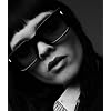 EYLRIM Thick Frame Square Sunglasses for Women Men Chunky Rectangle Sun Glasses Black Shades UV400 Protection