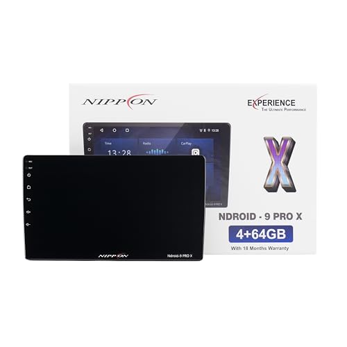 Image of Nippon NDROID 9 PRO X 4 /64 GB Car MediaPlayer with QLED Display with 1280 * 720 Screen Resolution, Built-in Carplay and Android Auto VIA T-Link, BT v5.2, Supports WiFi 2.4&5G