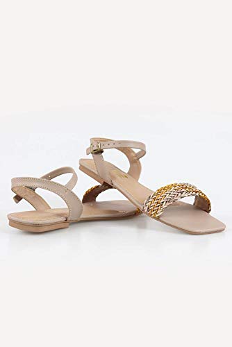 Sandália Chiquiteira Rasteira Faixa Napa Ac Combinação 10 37