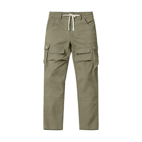 Pantalones cargo largos para hombre, con múltiples bolsillos, pantalones de trabajo, modernos, rectos, informales, para exteriores, cintura alta, cómodos, pantalones largos, pantalones cargo