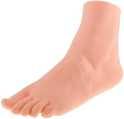 Taotenish 1 Piece Female Foot Mannequins Silicone Female Left Feet Mannequin Dummy Foot Model Socks Shoes Toe Rings Shop Retail Display cover