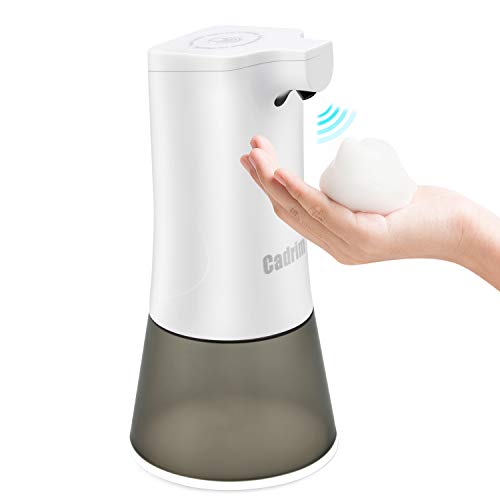 Cadrim Automatic Soap Dispenser,350ml Touchless Smart Foaming Soap Dispenser Infrared Motion Sensor Hand Free Lotion Soap Dispensers for Kitchen and Bathroom Rechargeable Battery(with USB Cable)