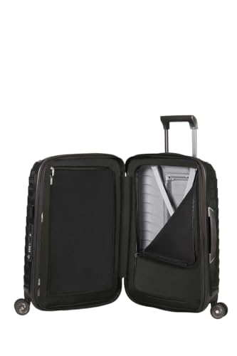 Image of Samsonite Proxis 55 cm Expandable Small Cabin Polypropylene (PP) 8 Wheels Spinner Hard Luggage /Suitcase /Trolley Bag for Travel (Black)