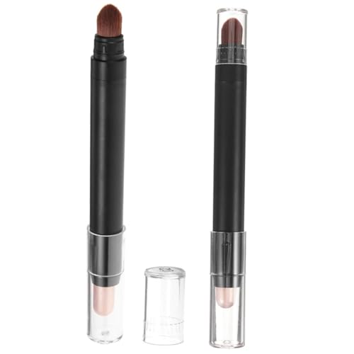 Happyyami 2Piezas Doble Cabezal de Brocha de Ojos Pinceles Reutilizables Maquillaje de Ojos de Limpiar y Duradero