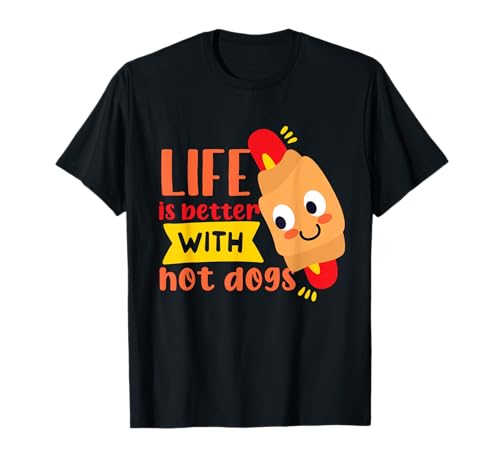 Funny Hot Dog Design Idea For Kids T-Shirt