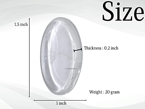 Image of Crystal Heaven Certified Clear Quartz Thumb Worry Pebbles Stones For Anxiety Stress Relief Massage Aaa Grade Original Healing Gemstone Agate Rubbing Stone For Yoga Meditation Spiritual Reiki Feng Shui