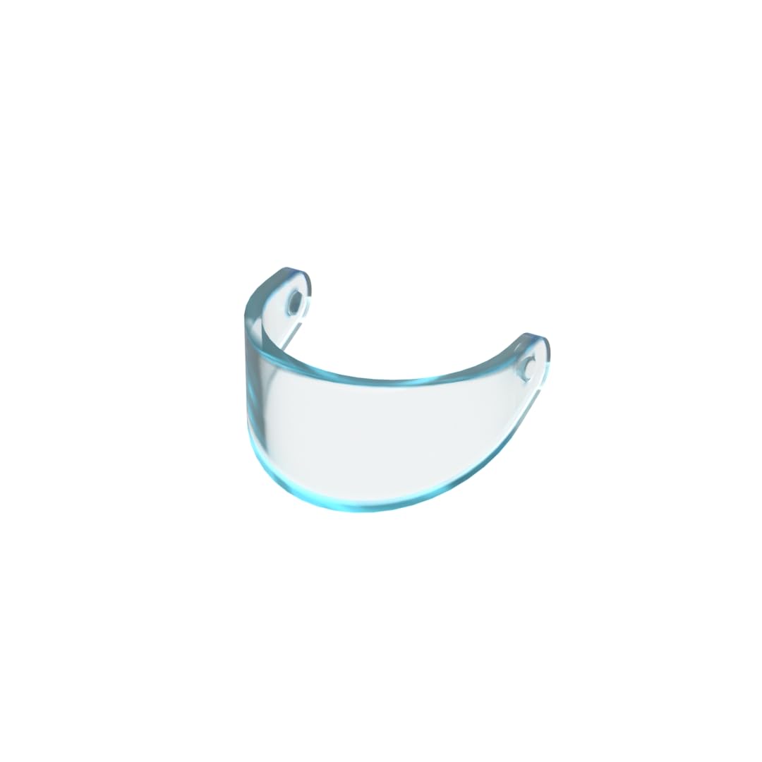 GDS-2066 Headwear Accessory Visor for Standard Helmet 50PCS Compatible with Lego Toy DIY Parts and MOC Components for Major Brick Brands Color:Trans Light Blue 42