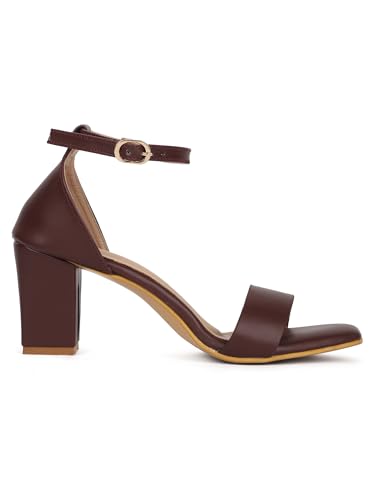 Image of ICONICS Women Heeled Sandals,Maroon,39