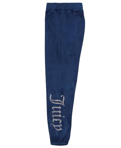 Image of Juicy Couture Girls' Pull-On Plush Velour Jogger, Ribbed Waist & Cuffs