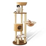 2025 Modern Cat Tree Tower for Large Cats, Advanced Space Module Cat's Nest, Hand Woven Multilevel Huge Paws Pals Tree, 7cm Natural Sisal Prop Wood, Scratching Cat Lover Gifts
