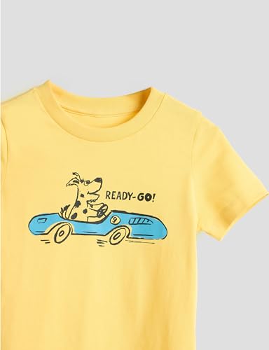 Image of Amazon Brand - Symbol Boys 100% Cotton Graphic Printed Half Sleeves T-Shirt | Age 2-6 Years