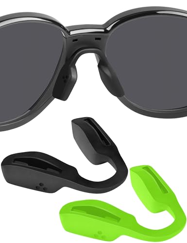 Image of BLAZERBUCK Replacement Nose Pads Nose Piece for Oakley Activate OX8173 Eyeglass - Low Bridge Black + Green