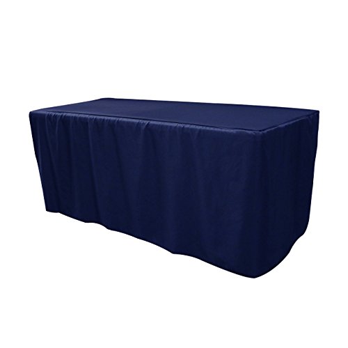 6 ft Spannbettlaken rechteckig, Polyester Tischdecken marineblau Cover
