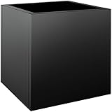 Meyoppm Pflanzkasten aus Stahl, 61 x 61 x 61 cm, quadratischer Metall-Pflanzkasten für drinnen und draußen, robuster Stahl-Pflanzgefäß für gewerbliche und private Nutzung