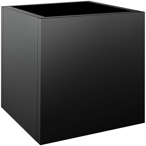 Meyoppm Pflanzkasten aus Stahl, 61 x 61 x 61 cm, quadratischer Metall-Pflanzkasten für drinnen und draußen, robuster Stahl-Pflanzgefäß für gewerbliche und private Nutzung