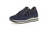 Gabor Damen Low-Top Sneaker, Frauen Halbschuhe,Wechselfußbett,Komfortable Mehrweite (H),Laufschuhe,schnürschuhe,Dark-Blue,41 EU / 7.5 UK
