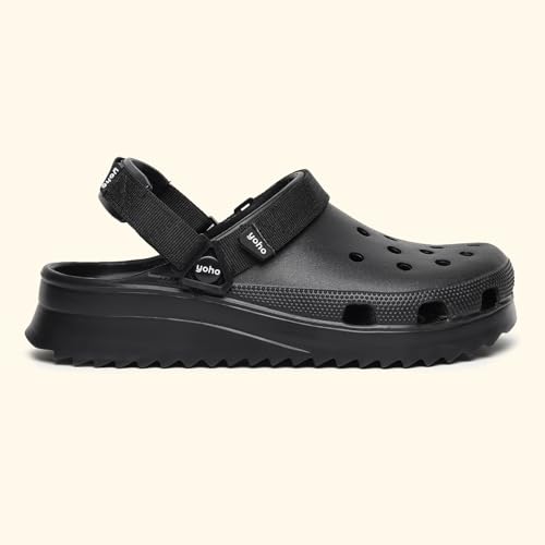 Image of YOHO Hacker Clogs for Men | Waterproof Monsoon Footwear & Rainy Shoes | Adjustable Strap Cushioned Sandals