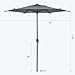 Abba Patio 9FT Lyon Outdoor Patio Umbrella Outdoor Table Umbrella with Push Button Tilt and Crank Market Umbrella 8 Sturdy Ribs UV Protection Waterproof for Garden Deck Backyard Pool Grey