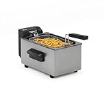 Tristar Edelstahl-Fritteuse, 3L Kapazität, Temperaturregelung bis 190°C, Kaltzone, Spülmaschinengeeignete Teile, Cool-Touch-Gehäuse, Einfach zu Reinigen, FR-9326