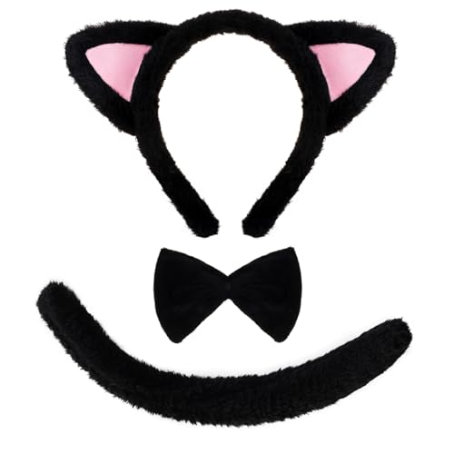 choyaxo Cat Costumes Including Cat Ears and Tail Bow Necklace Animal Costume