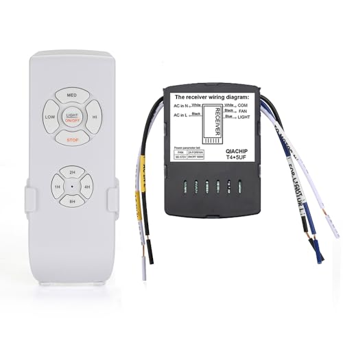 QIACHIP Small Size Ceiling Fan and Lights Wireless Remote Control