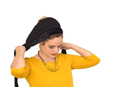 BoboBand, Big Black Volume & Non-Slip Headband Great under Headband Tichel Headscarf, Bandana, Apron3
