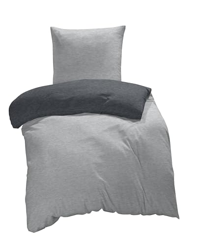 one-home Winter Bettwäsche Biber Meliert Baumwolle Flanell Kuschelig...